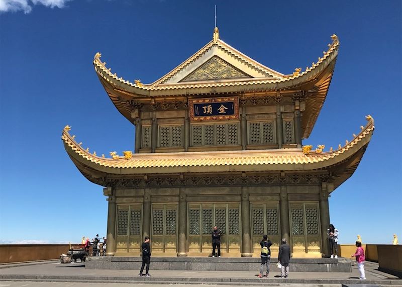 Gold temple at the summit of Emei mountain
