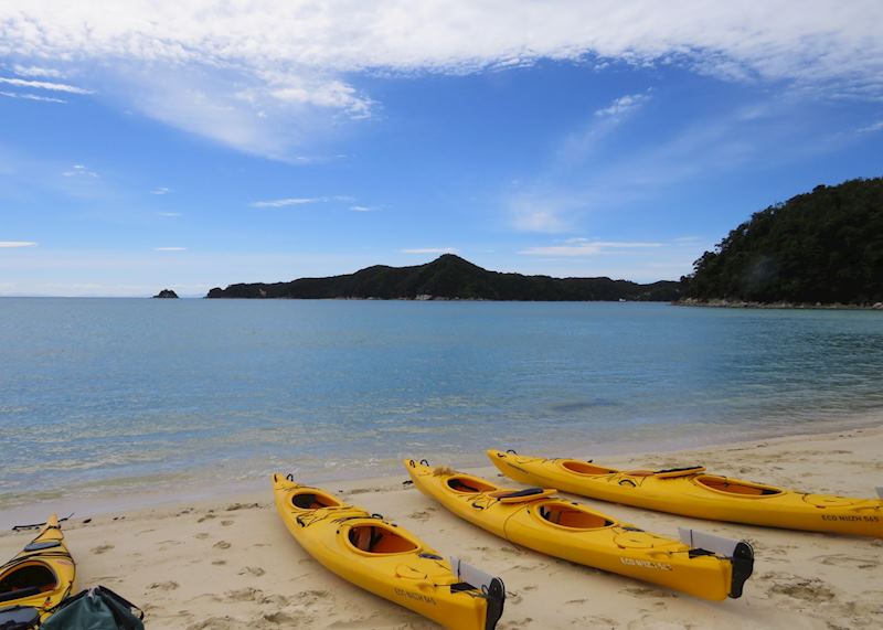 Kayaks at Abel Tasman