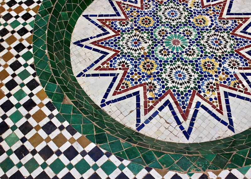 Mosaics in the Madrasa Ben Youssef
