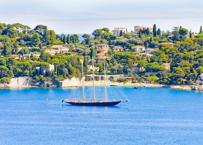 Sail Boat in the Harbor, French Riviera