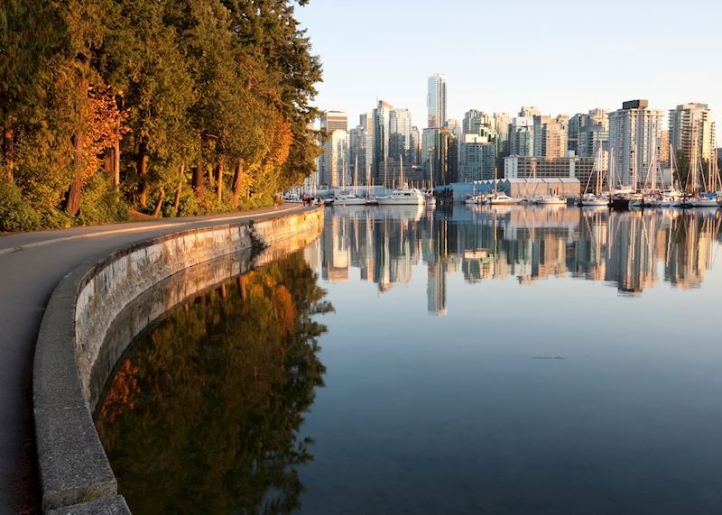 Vancouver skyline from Stanley Park Seawall