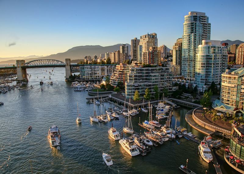 Sunset over Vancouver harbour, Vancouver