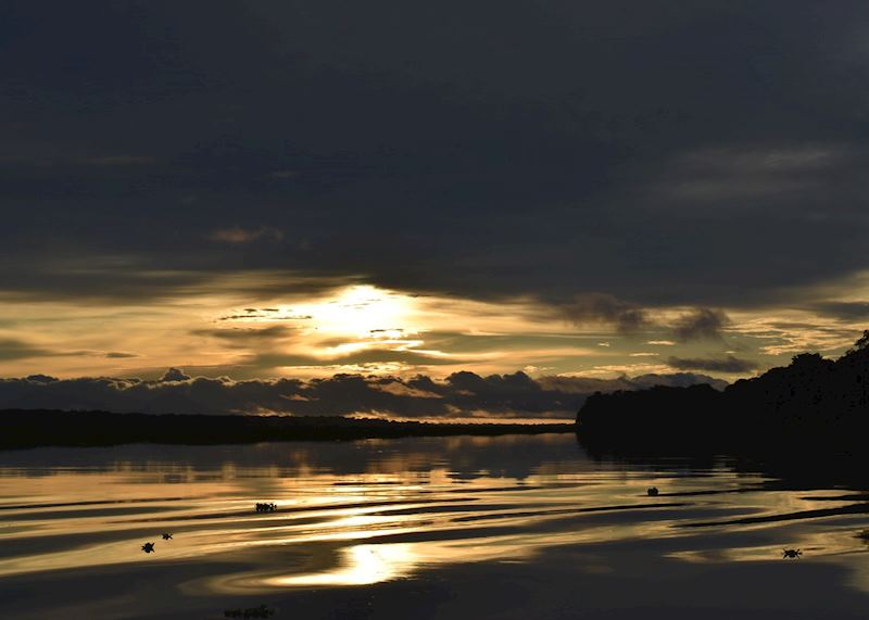 Sunset over the Colombian Amazon