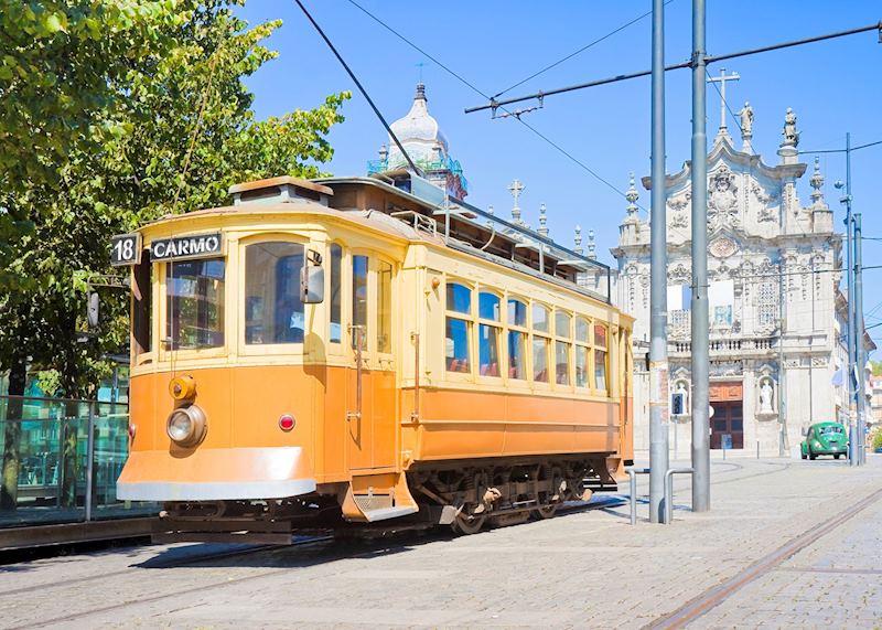 Tram and cityscape, Porto 