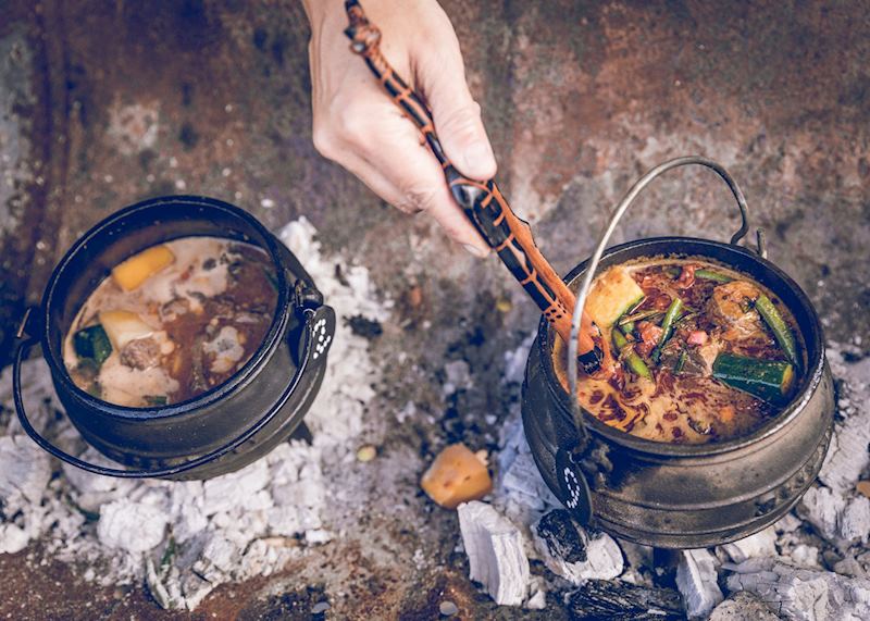 Potjie pots simmer gently