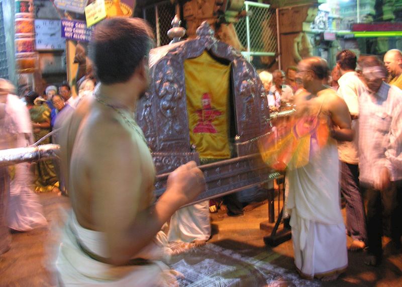 Going to bed ceremony,  Sri Meenakshi-Sundareshwarar Temple