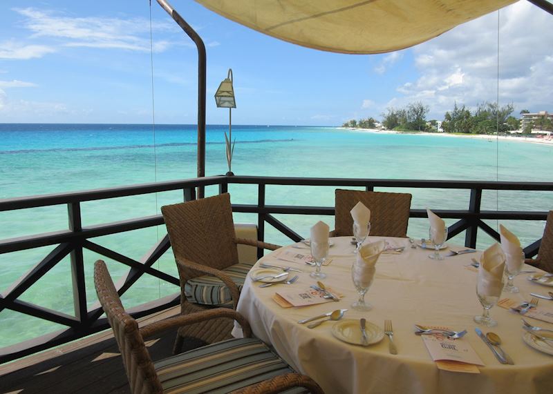 Dining in Champers, Barbados 