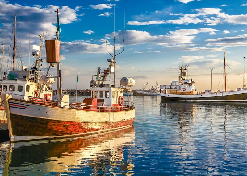 Wooden fishing boats 