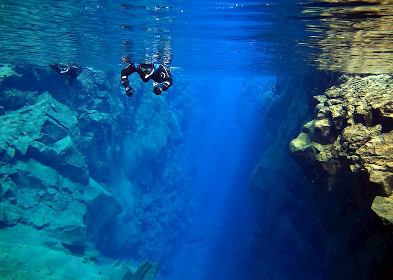 Snorkel at Silfra in Þingvellir National Park