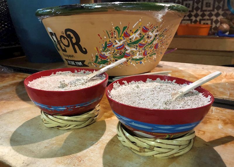 Tejate in Oaxaca market