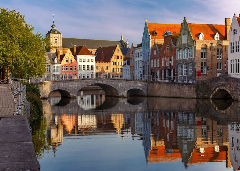Stone bridges in Bruges, Belgium
