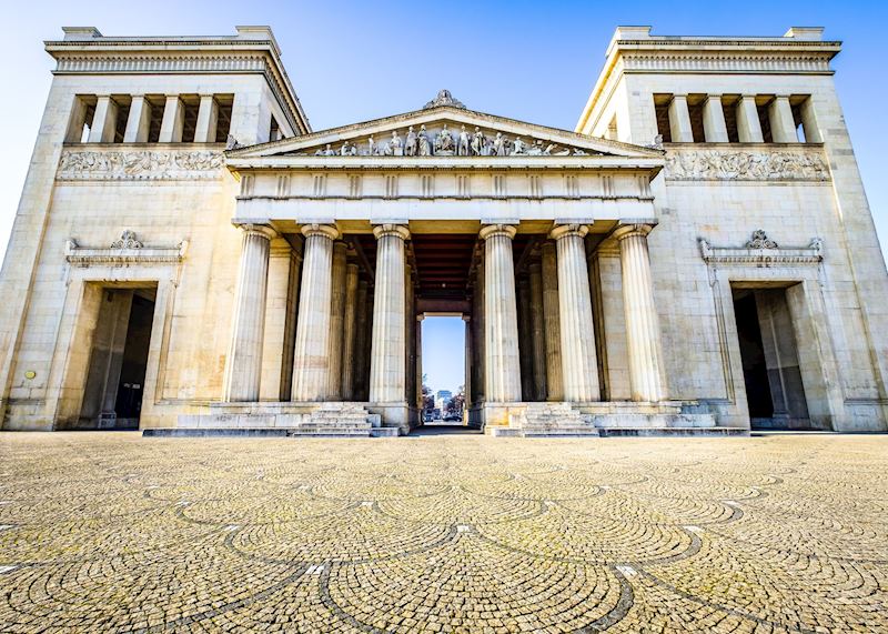 Porpylean building in Munich's Königsplatz