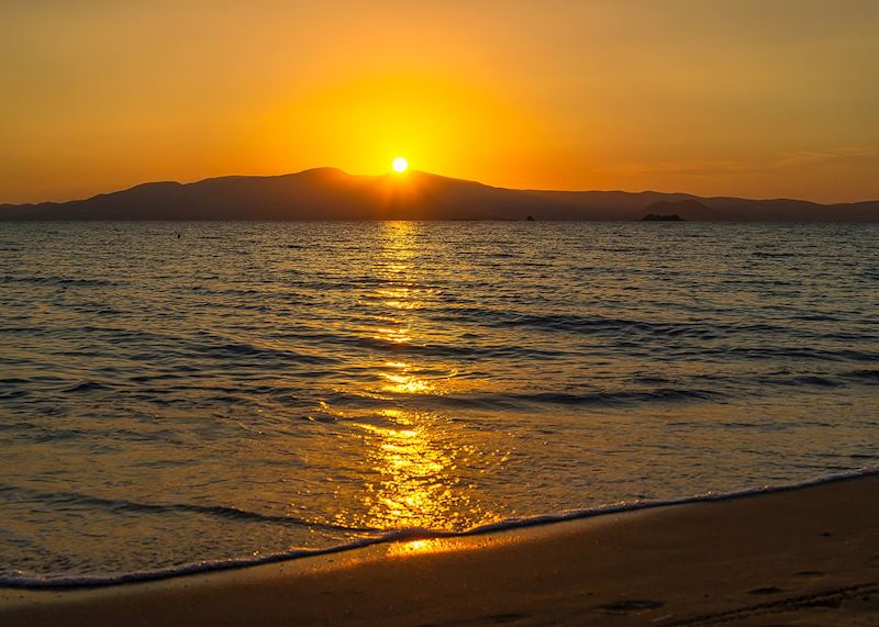Sunset over Agios Prokopios, Naxos