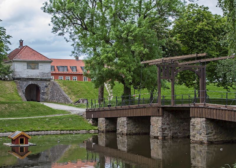 Drawbridge over the moat
