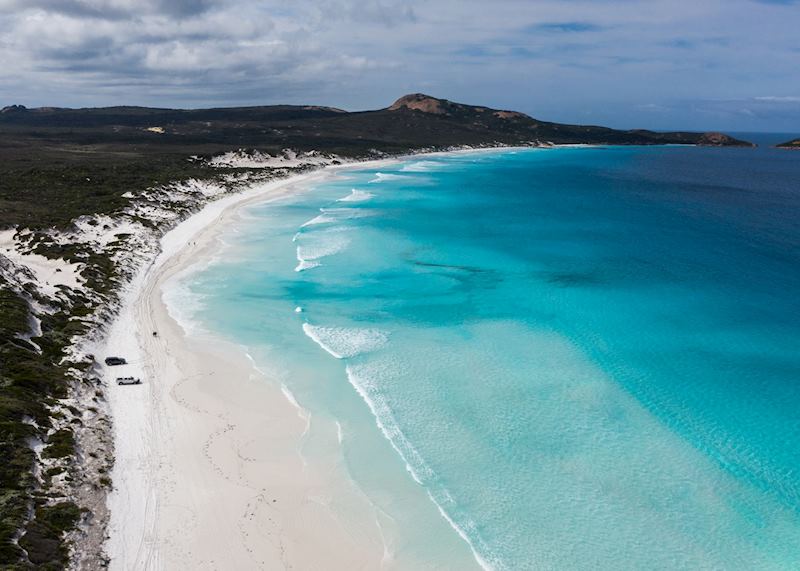 Aerial view of Lucky Bay, near Esperance
