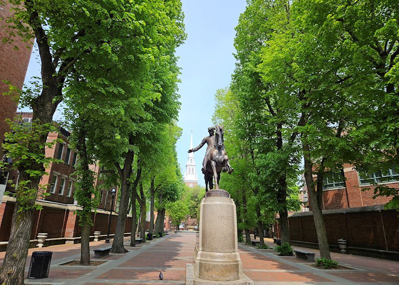 Paul Revere in front of Old North Church