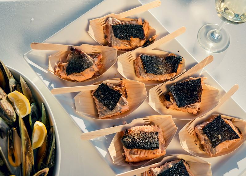 Grilled salmon, Marlborough Tour Company