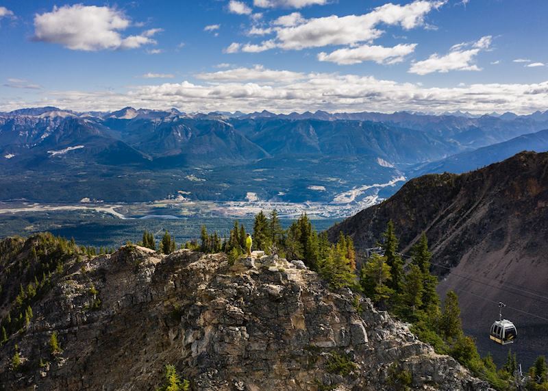Kicking Horse Resort, view of Golden