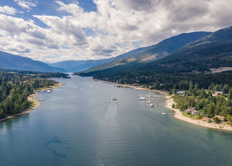Ferry going between Balfour and Kootenay Bay, Nelson