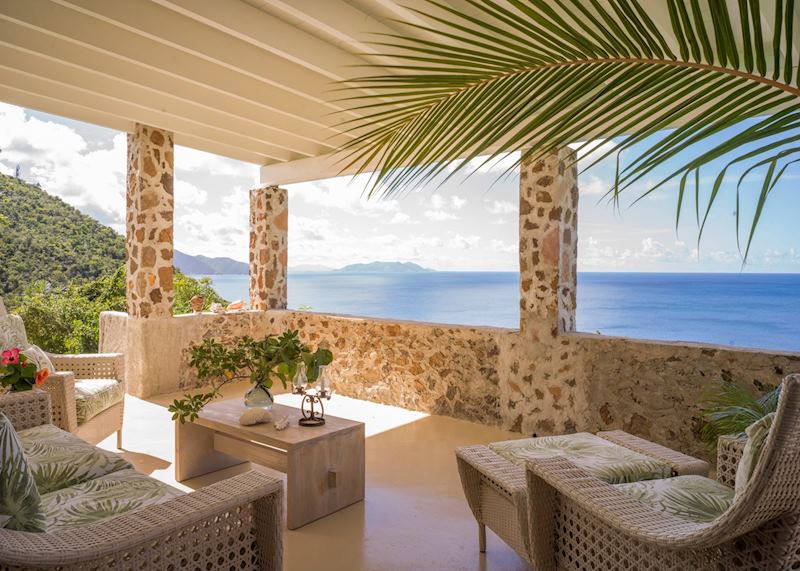 Terrace view, Guana Island