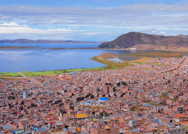 Puno on the shore of Lake Titicaca