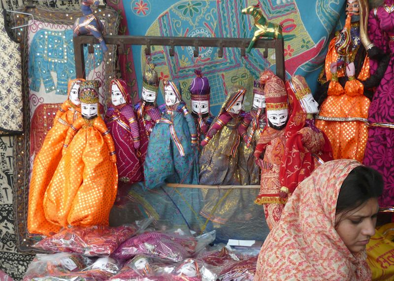 Local art seen in the bazaars of Jaipur