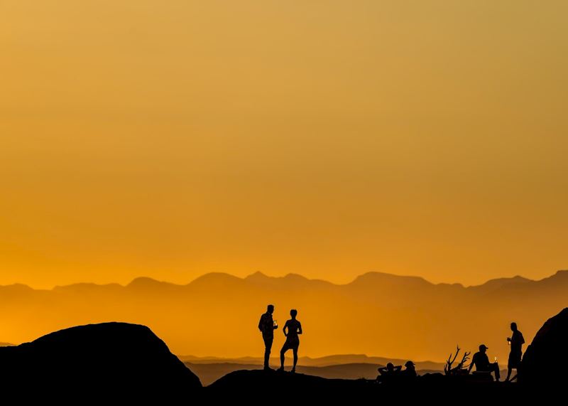 Sunset at Mowani Mountain Camp, Damaraland