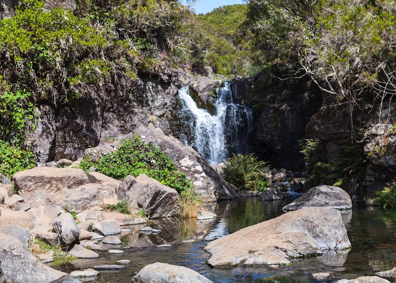Levada waterfall, Calheta