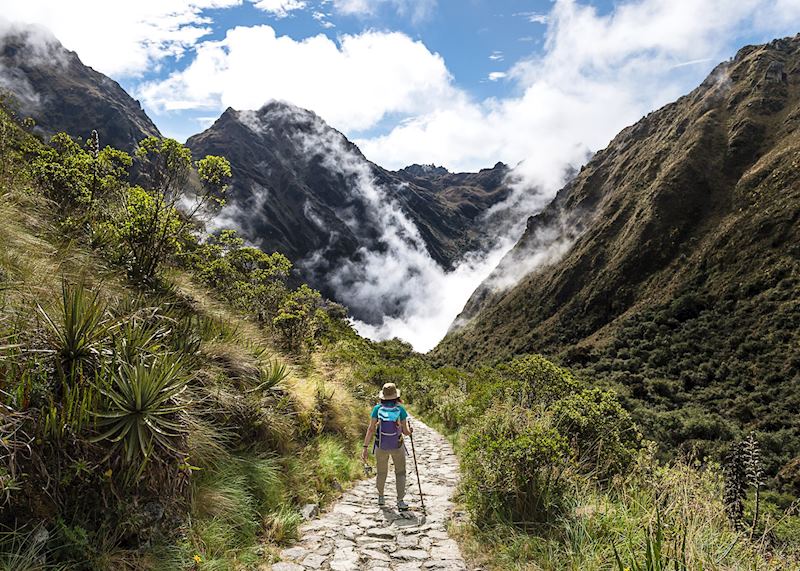 Trekking on the Inca Trail near Machu Picchu