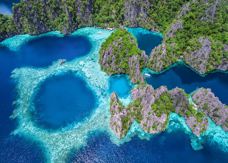 Aerial view of Coron, Palawan