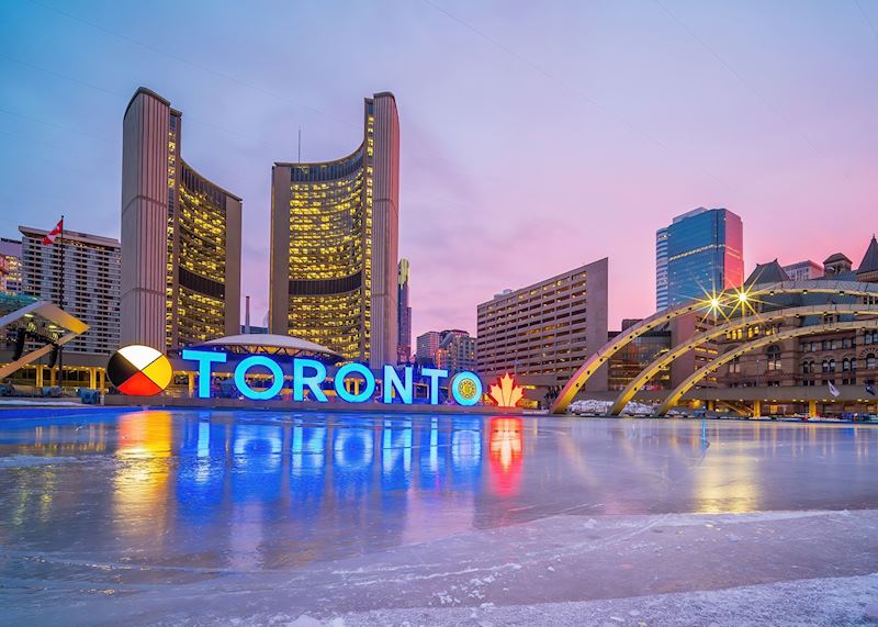 Ice skating rink in Toronto
