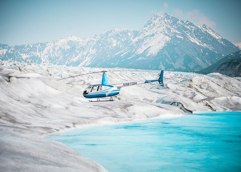 Knik glacier helicopter landing, Palmer, Alaska