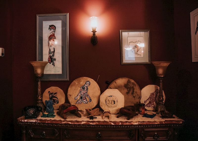 Indigenous artwork in Agassiz, Harrison Hot Springs