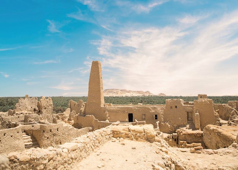 The mosque at Aghurmi in the abandoned village of Aghurmi, Siwa