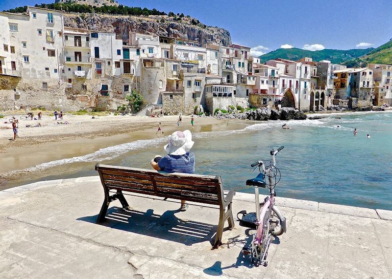 Beach in Cefalù, Palermo