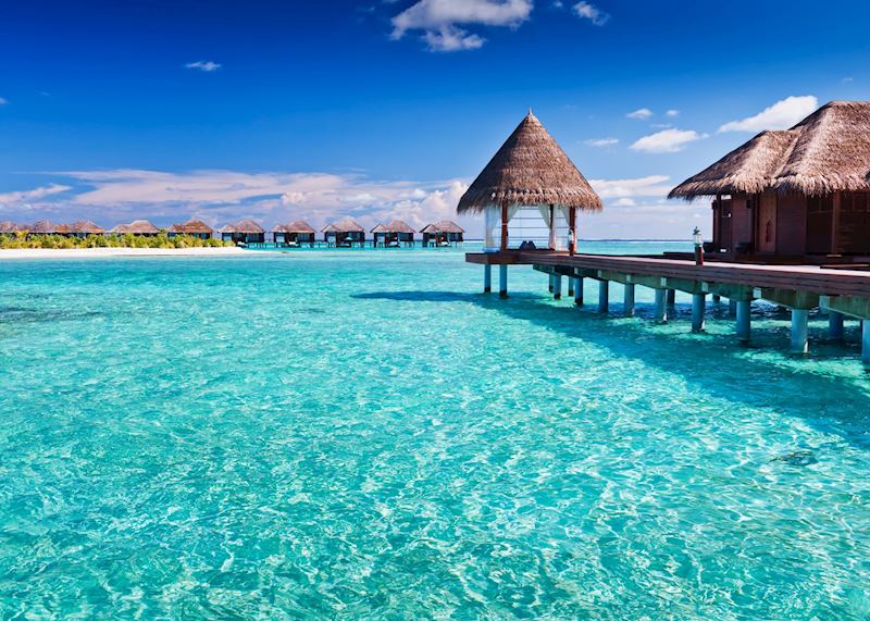 Luxury overwater villas on Raa Atoll