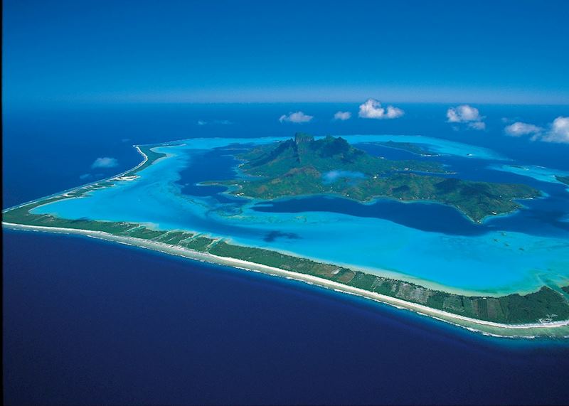 Aerial view of Bora Bora, French Polynesia