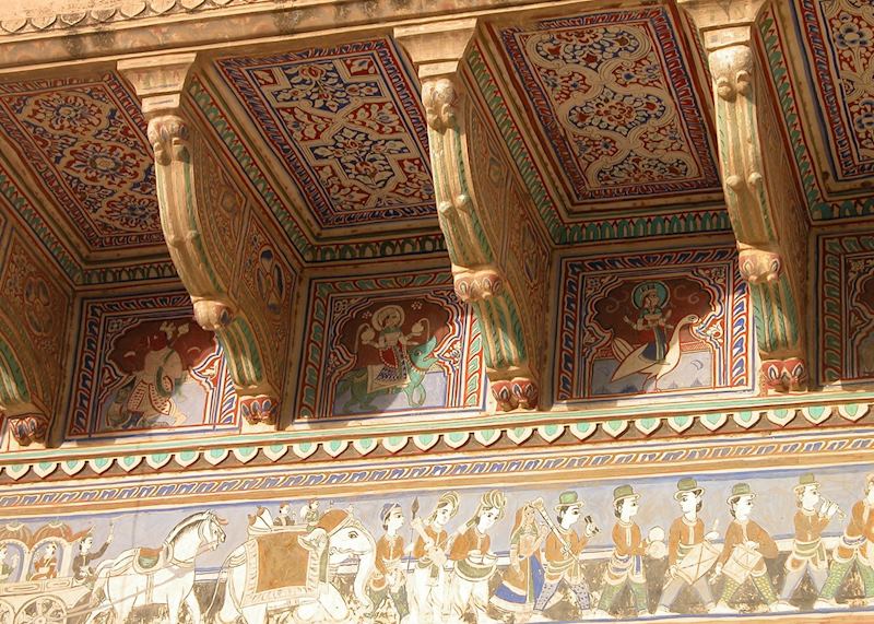 Exterior Fresco work, Mandawa Haveli