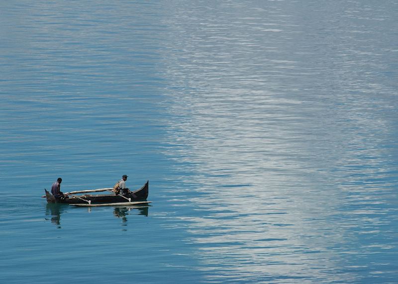 Fishermen in their pirogue