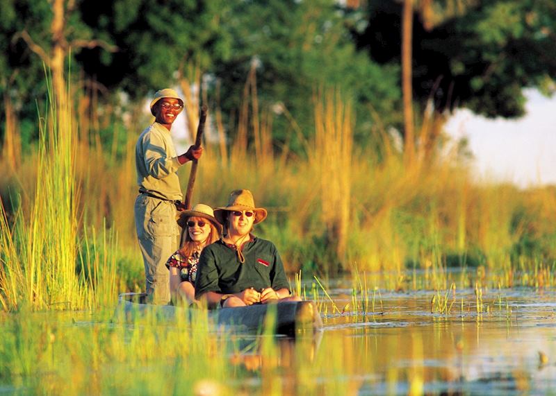 Enjoying a boat trip from Kwara Camp, Botswana
