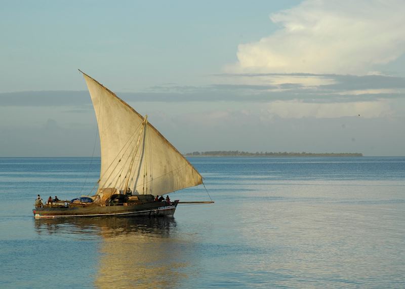 Wooden dhow in Zanzibar