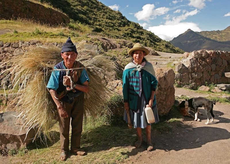 Locals from the market town of Pisac