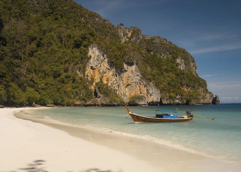 A deserted beach on the Andaman Coast, Thailand