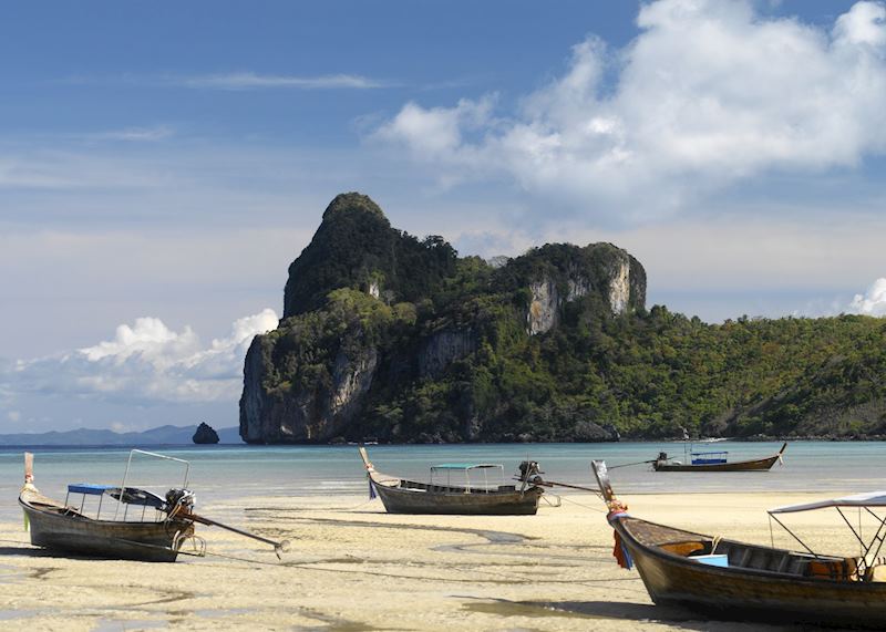 Longtail boats on the Andaman Coast, Thailand