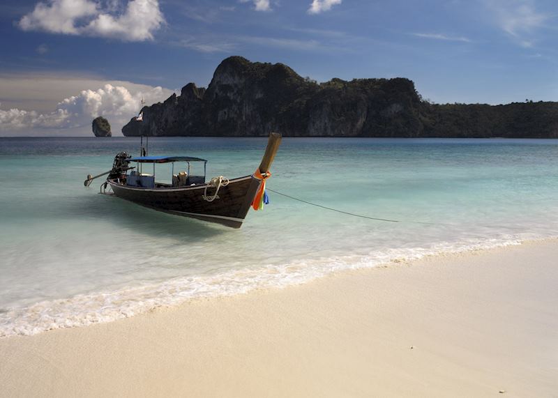 A longtail boat in southern Thailand