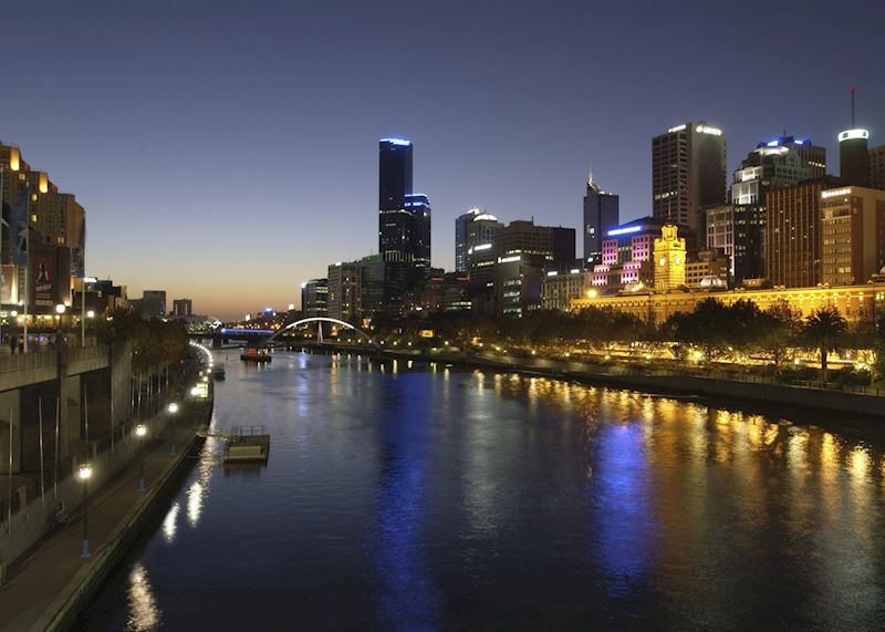 Melbourne at night