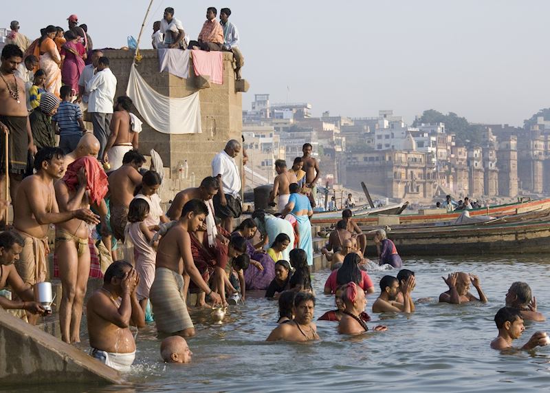 Devotees at the Ganges, Varanasi