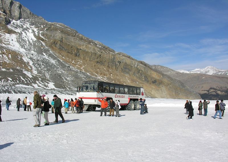 An icefields tour on the Athabasca Glacier