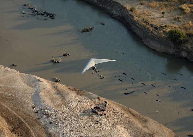 Microlighting in South Luangwa National Park, Zambia
