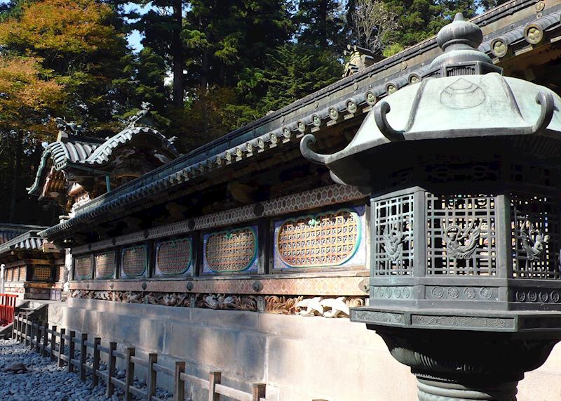 Mausoleum lantern and wall, Nikko